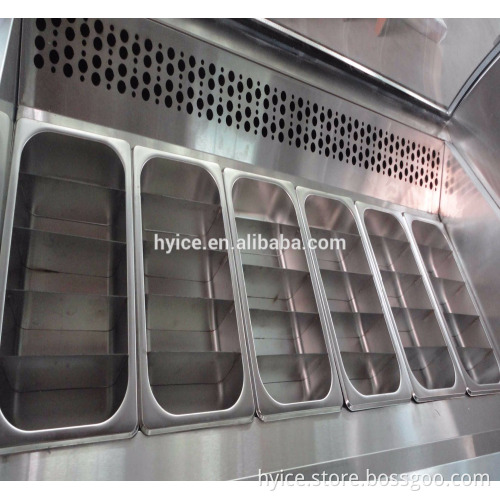 Export south America double machine double temperature ice cream display cart
